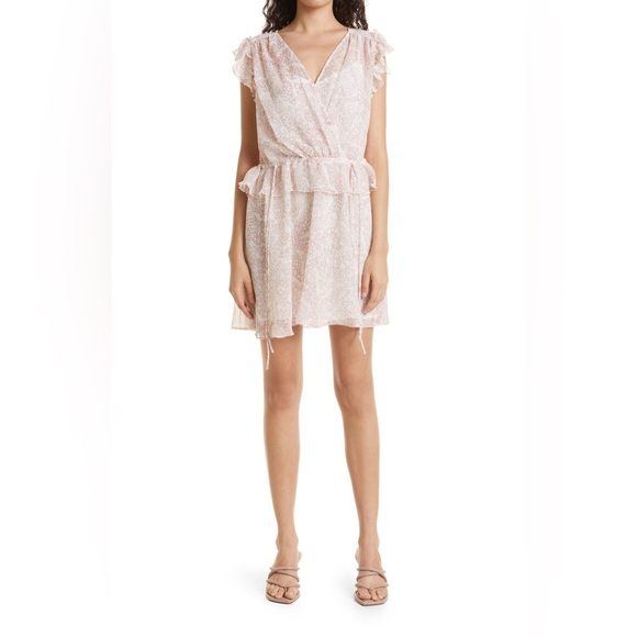 Ted Baker - Evelyna Textured Leaf Print Georgette Dress - Size 6 - Gently Used!! - Picture 1 of 12